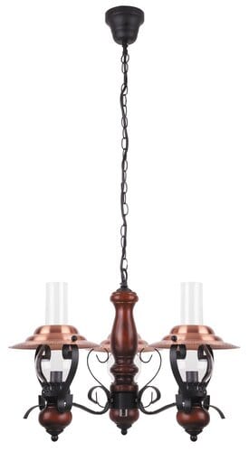 RabaLux Candelabru Enna 7860 Negru / Transparent