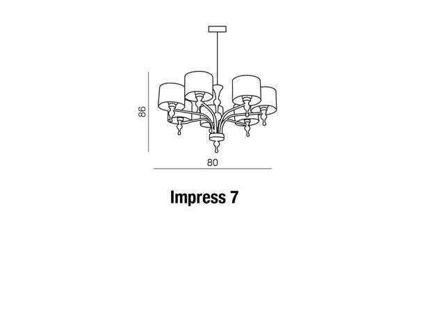 Azzarddo Candelabru Impress 7 Negru, AZ0500