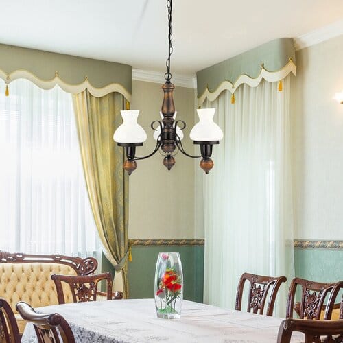 RabaLux Candelabru Petronel 7078 Negru Mat / Alb