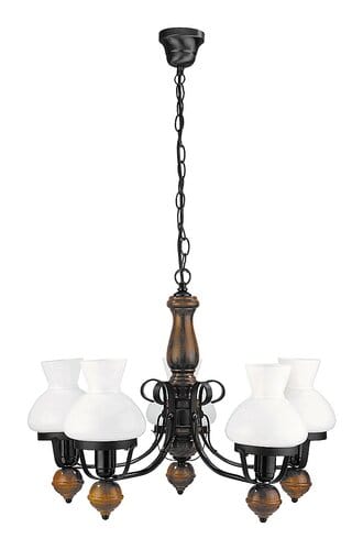 RabaLux Candelabru Petronel 7079 Negru Mat / Alb