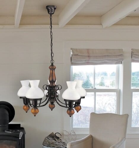 RabaLux Candelabru Petronel 7079 Negru Mat / Alb