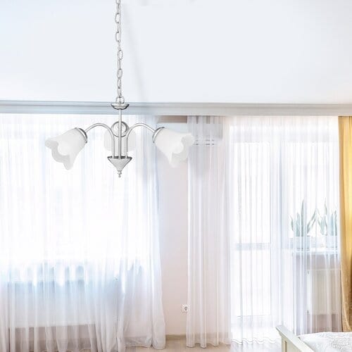 RabaLux Candelabru Rafaella 7243 Crom / Alb