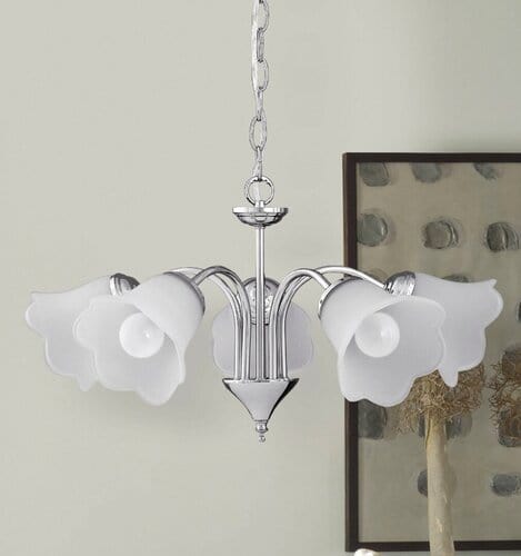 RabaLux Candelabru Rafaella 7245 Crom / Alb