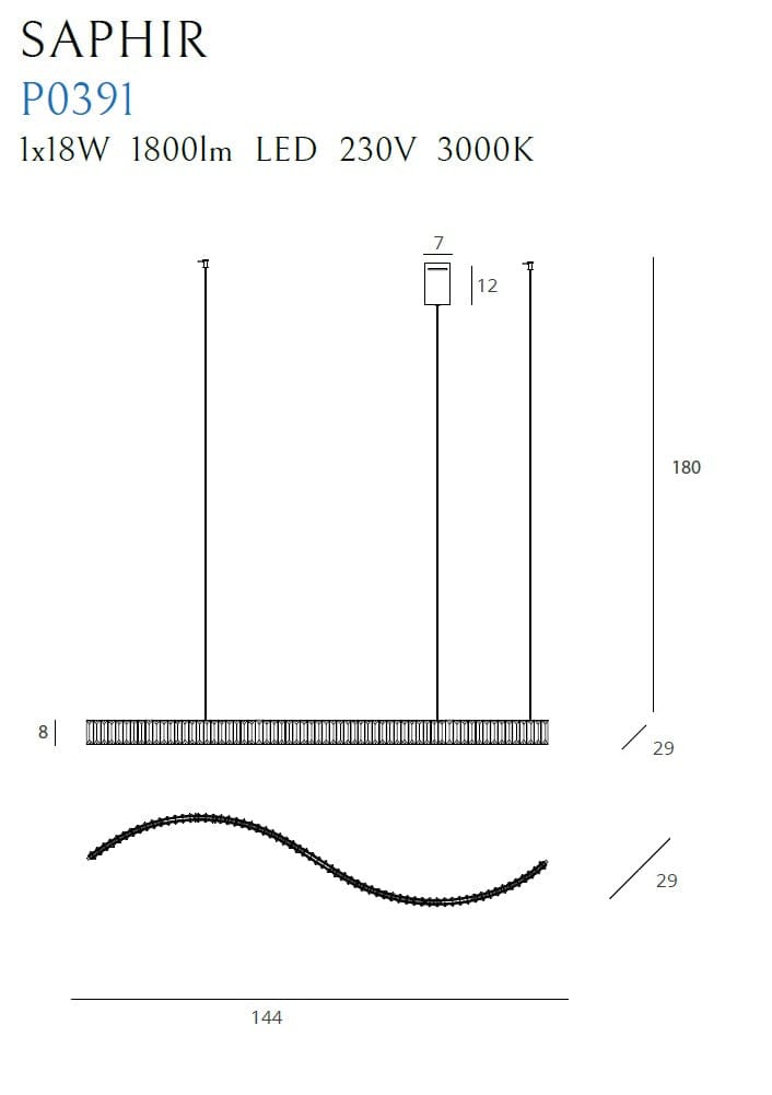 Maxlight Candelabru Saphir P0391 Crom