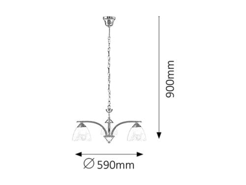 RabaLux Candelabru Tristan 7203 Gri / Alb