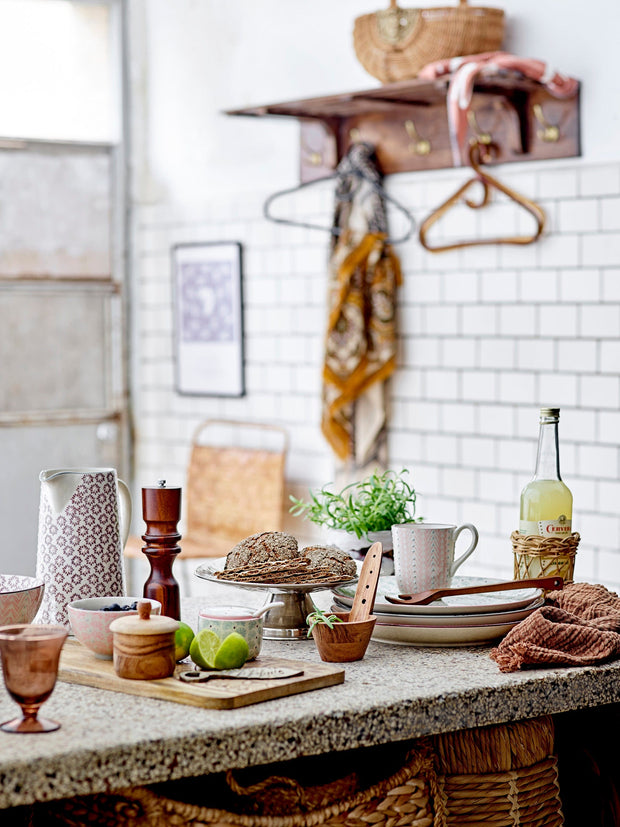 Bloomingville Carafa decorativa din ceramica, Maya Mov / Alb, Ø13,5xH22,5 cm