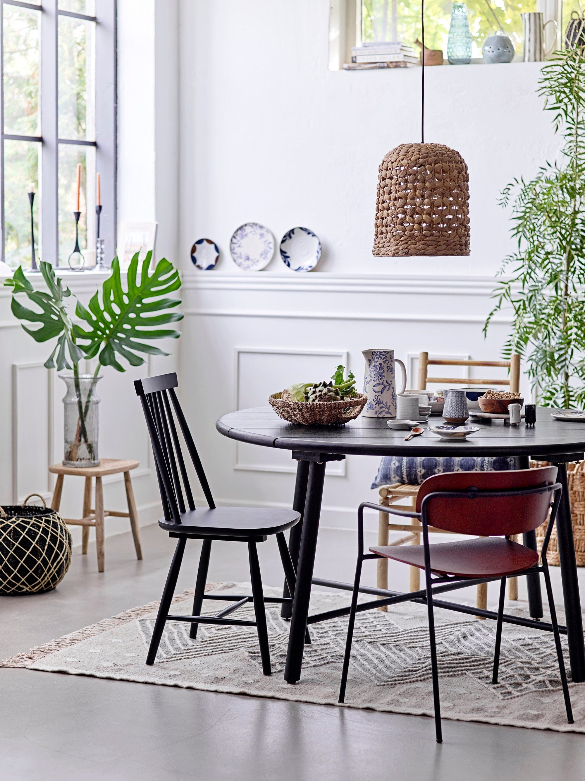 Bloomingville Carafa decorativa din ceramica, Petunia Albastru, L18,5xl12xH22,5 cm