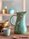 Bloomingville Carafa decorativa din ceramica, Tangier Verde, Ø15xH25,5 cm