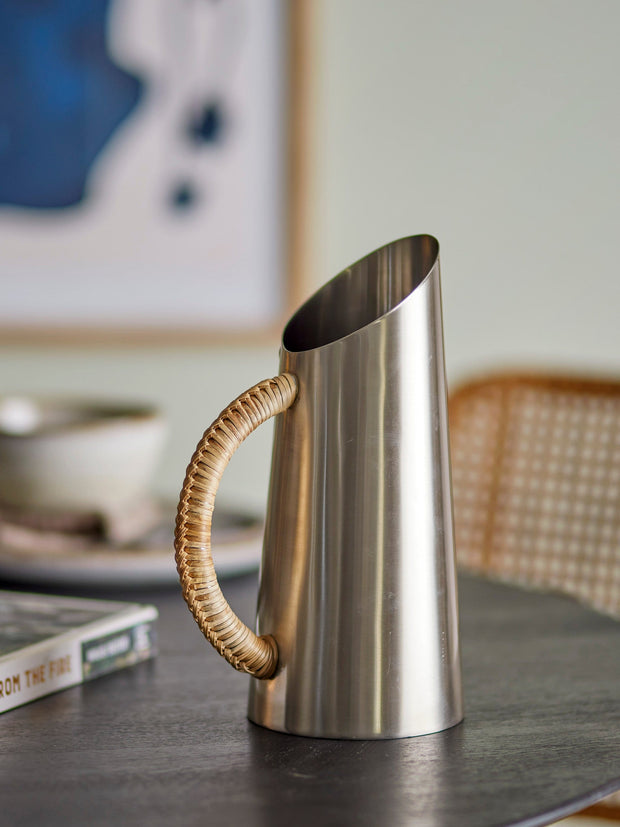 Bloomingville Carafa decorativa din metal, Juanita Argintiu, L18xl12,5xH28 cm