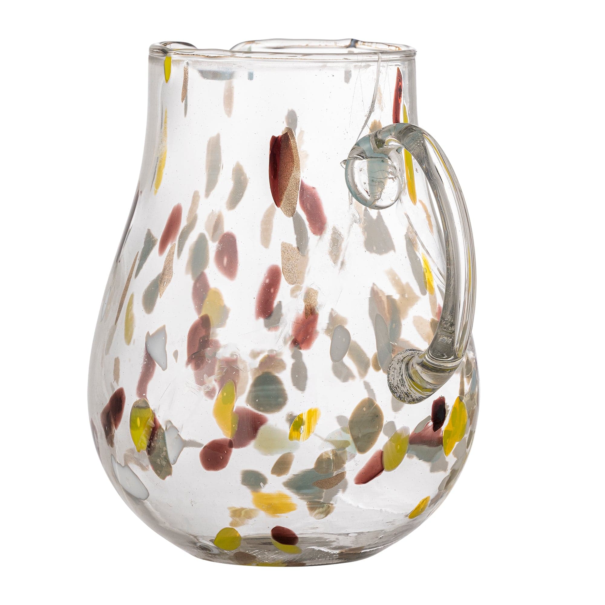 Bloomingville Carafa din sticla, Kenji Galben, 2300 ml, L19,5xl15xH20 cm