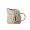 Bloomingville Carafa pentru lapte din ceramica, Bea Natural, 250 ml, Ø8xH9 cm