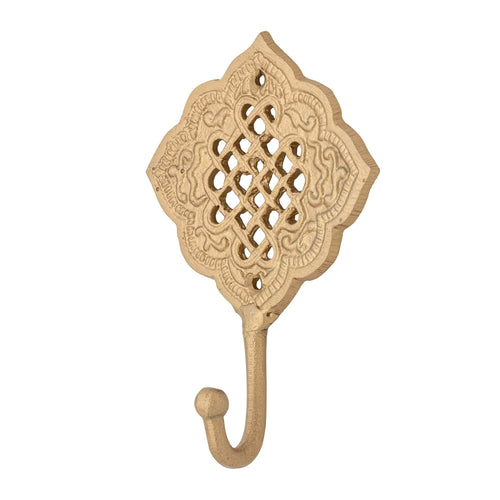 Bloomingville Carlig pentru perete din aluminiu, Regitze Auriu, l11xA3,5xH16 cm