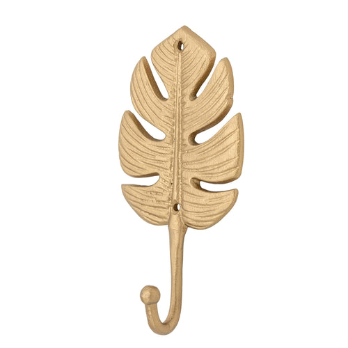 Bloomingville Carlig pentru perete din aluminiu, Regitze Auriu, l9,5xA3,5xH18 cm