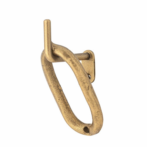 Bloomingville Carlig pentru perete din metal, Bernardo Alama, l4xA6xH9,5 cm