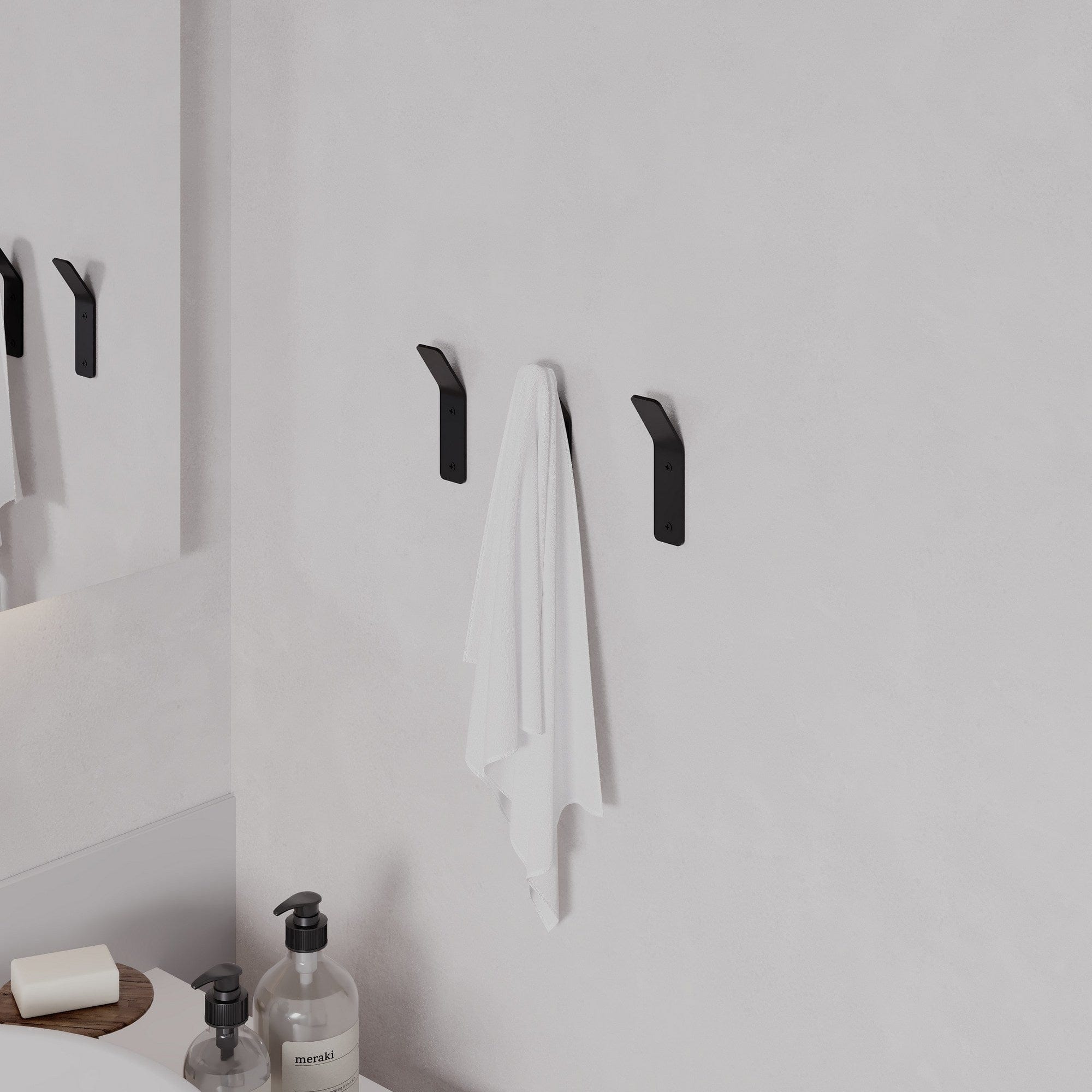 Asir Carlig pentru perete din metal, Hary Negru, l2xA2,2xH8,4 cm