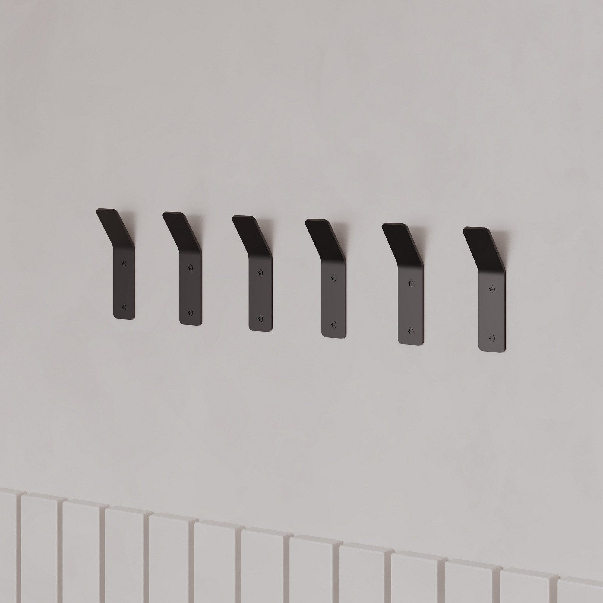 Asir Carlig pentru perete din metal, Hary Negru, l2xA2,2xH8,4 cm