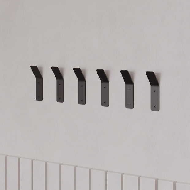 Asir Carlig pentru perete din metal, Hary Negru, l2xA2,2xH8,4 cm