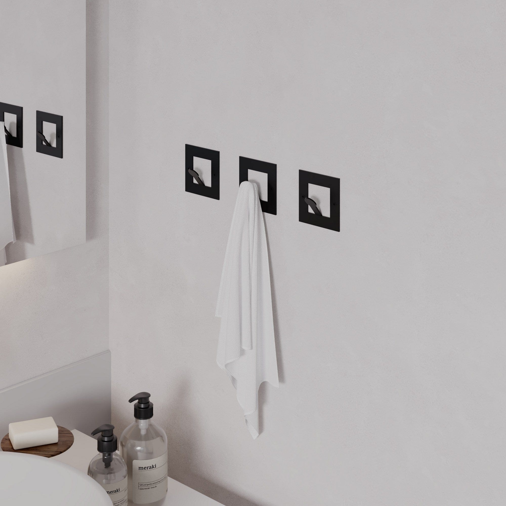 Asir Carlig pentru perete din metal, Kaly Negru, l8,2xA3xH8,2 cm