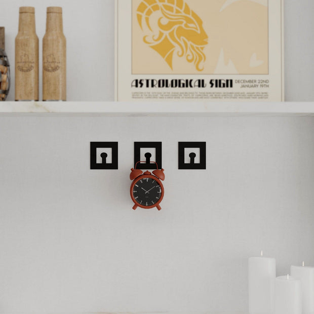 Asir Carlig pentru perete din metal, Kaly Negru, l8,2xA3xH8,2 cm