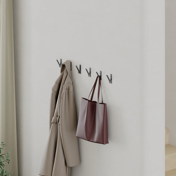 Asir Carlig pentru perete din metal, Nora Negru, l2,6xA3,1xH6 cm