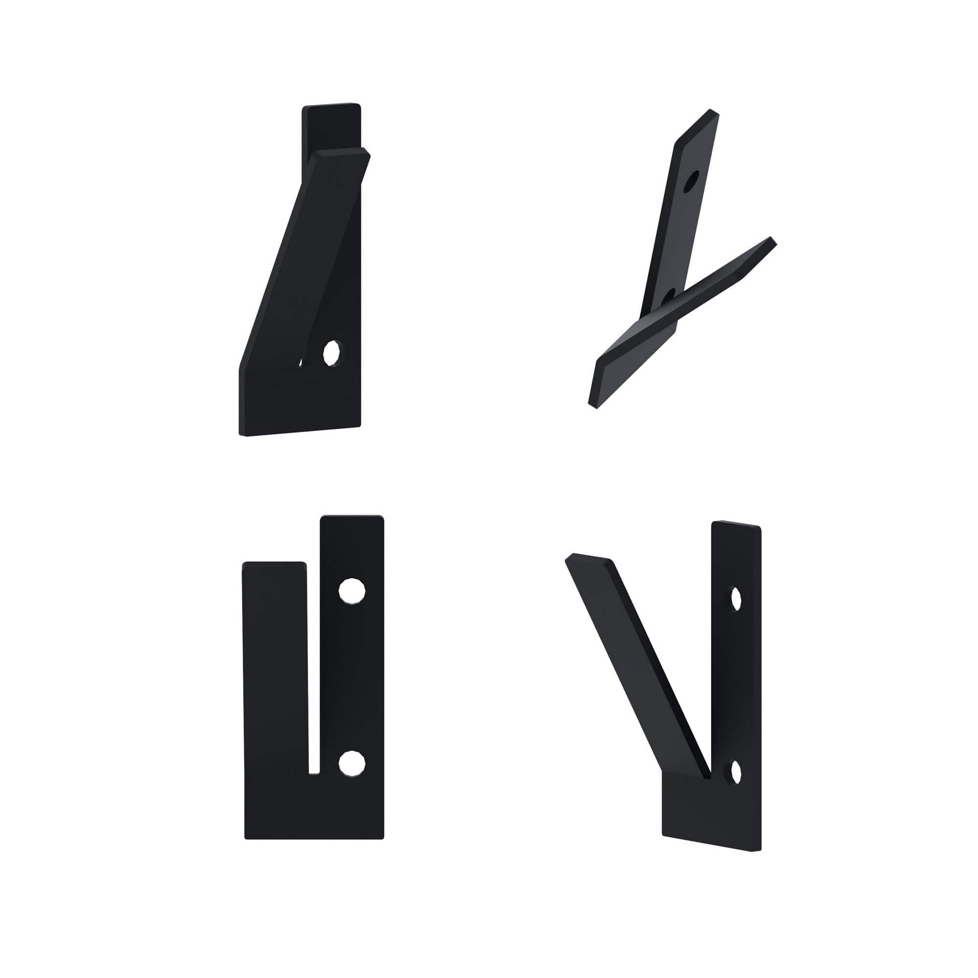 Asir Carlig pentru perete din metal, Nora Negru, l2,6xA3,1xH6 cm