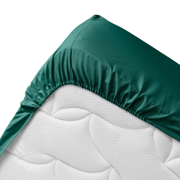 Cearceaf din bumbac cu elastic, Biolina Verde (6)