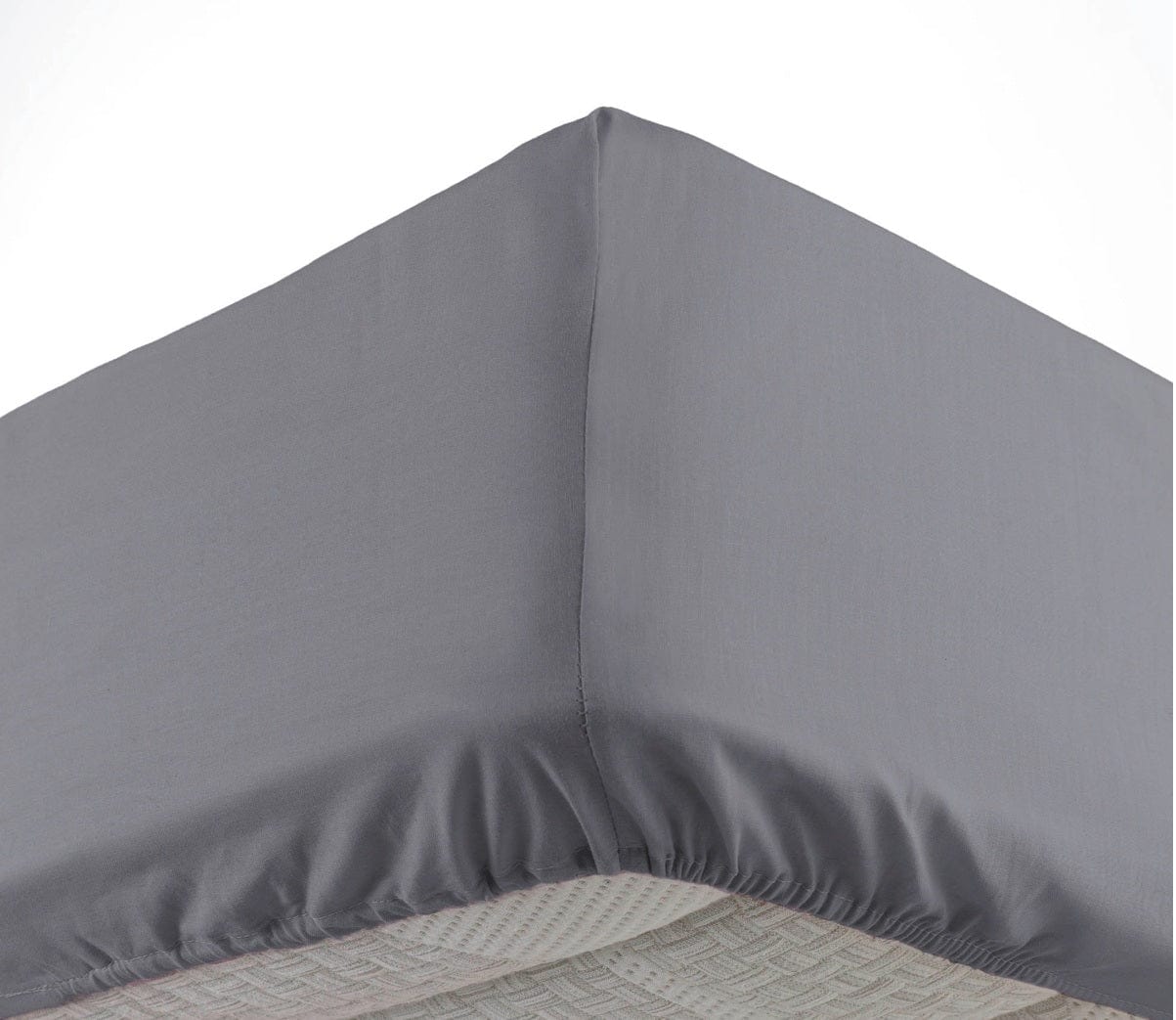 U10 Cearceaf din bumbac cu elastic, Lina Gri