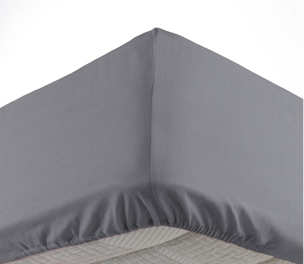 U10 Cearceaf din bumbac cu elastic, Lina Gri