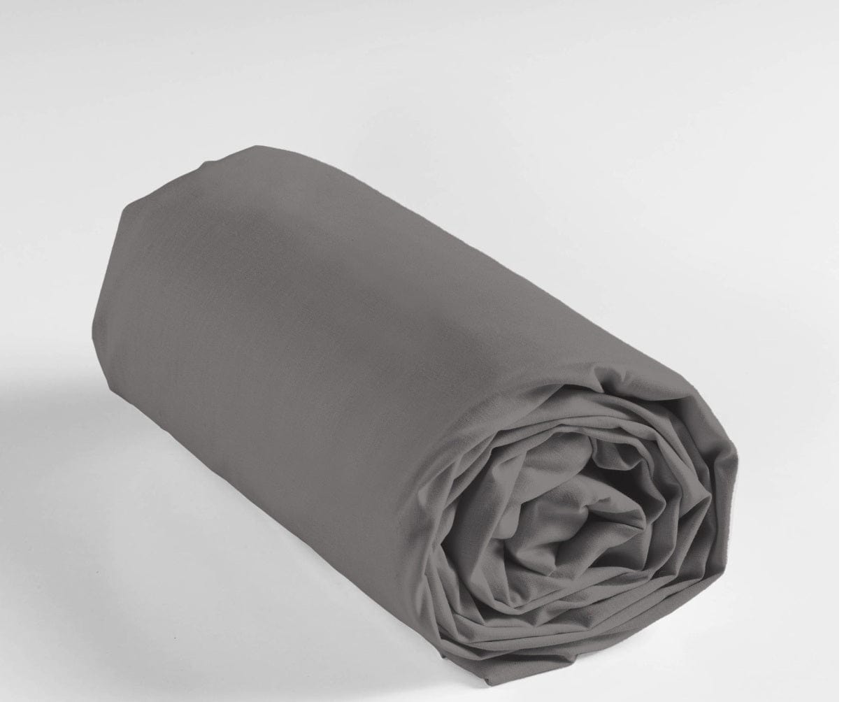 U10 Cearceaf din bumbac cu elastic, Lina Gri