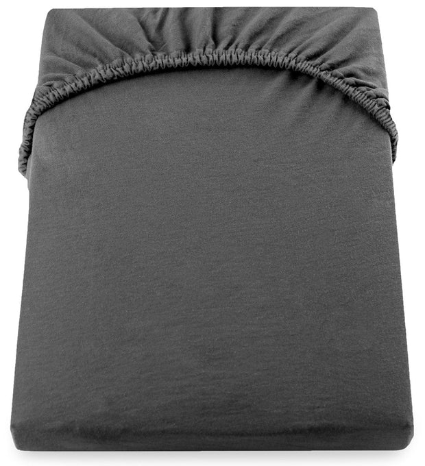 Decoking Cearceaf din bumbac cu elastic, Nephrite Antracit