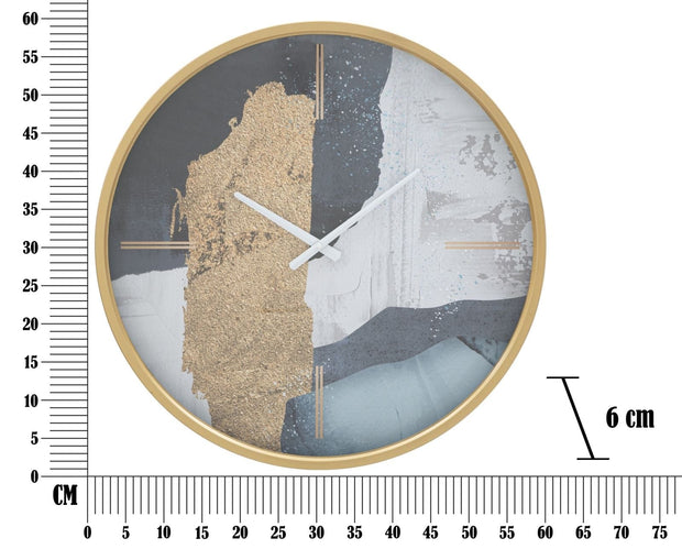 Mauro Ferretti Ceas de perete Art Blue Spot Multicolor, Ø60 cm