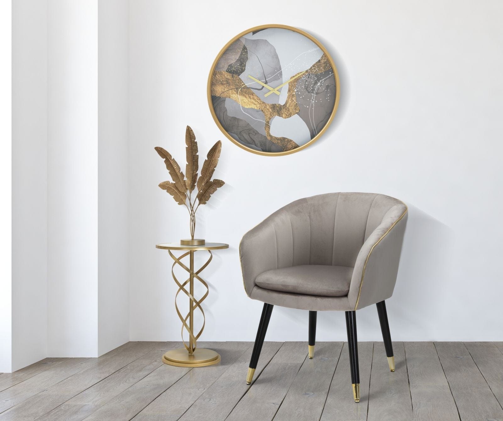 Mauro Ferretti Ceas de perete Art Grey Shadows Multicolor, Ø60 cm