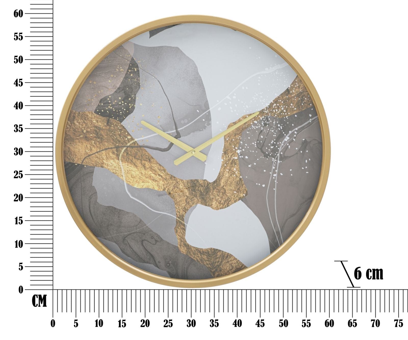 Mauro Ferretti Ceas de perete Art Grey Shadows Multicolor, Ø60 cm