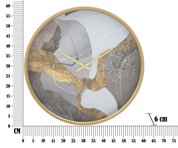 Mauro Ferretti Ceas de perete Art Grey Shadows Multicolor, Ø60 cm