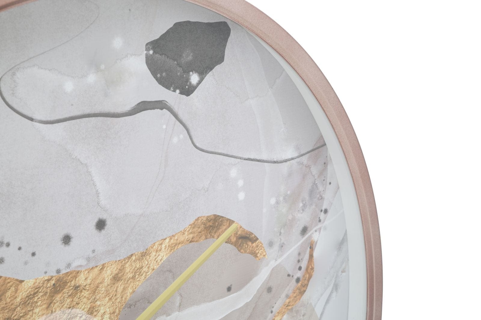 Mauro Ferretti Ceas de perete Art Pink Waves Multicolor, Ø60 cm