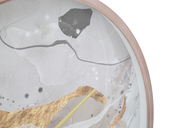 Mauro Ferretti Ceas de perete Art Pink Waves Multicolor, Ø60 cm