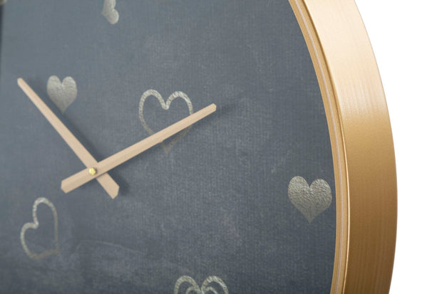 Mauro Ferretti Ceas de perete din metal, Hearts Multicolor, Ø60 cm