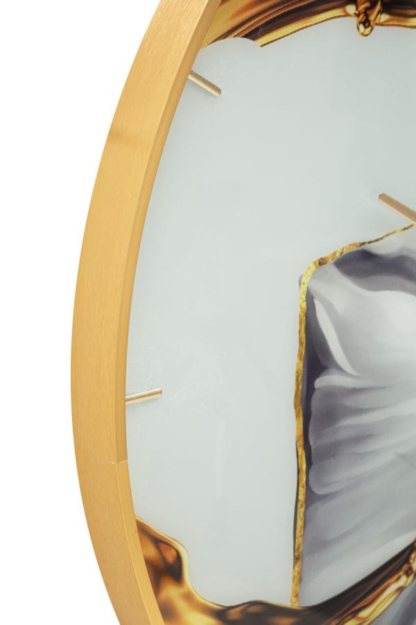 Mauro Ferretti Ceas de perete din sticla, Rose Multicolor, Ø80 cm