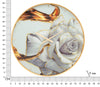 Mauro Ferretti Ceas de perete din sticla, Rose Multicolor, Ø80 cm
