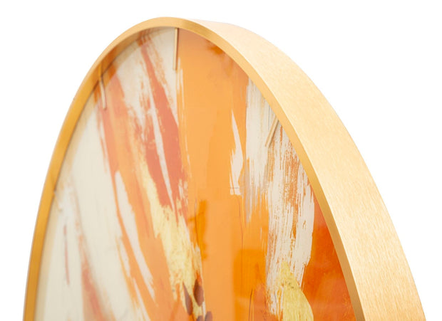 Mauro Ferretti Ceas de perete din sticla, Toply Multicolor, Ø80 cm