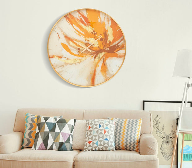 Mauro Ferretti Ceas de perete din sticla, Toply Multicolor, Ø80 cm