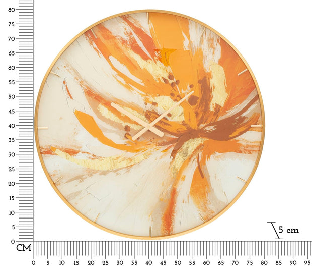 Mauro Ferretti Ceas de perete din sticla, Toply Multicolor, Ø80 cm
