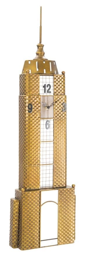 Mauro Ferretti Ceas de perete Empire Building Auriu, 23,5 x 78 cm