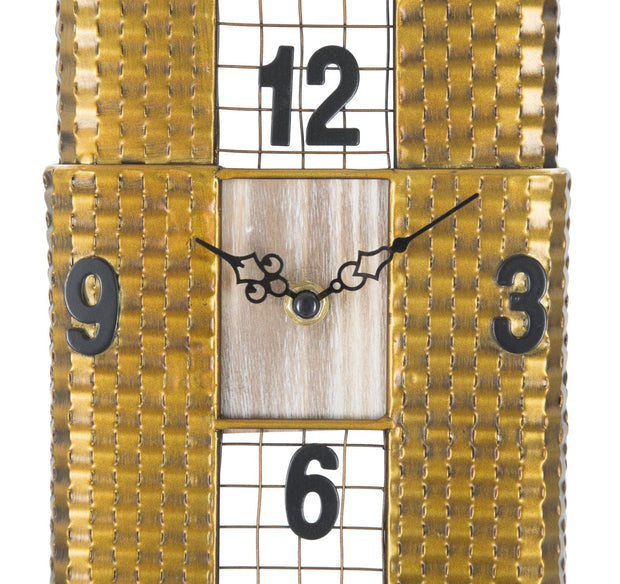 Mauro Ferretti Ceas de perete Empire Building Auriu, 23,5 x 78 cm