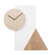 Ceas de perete Geometry Natural / Alb, Ø50 cm