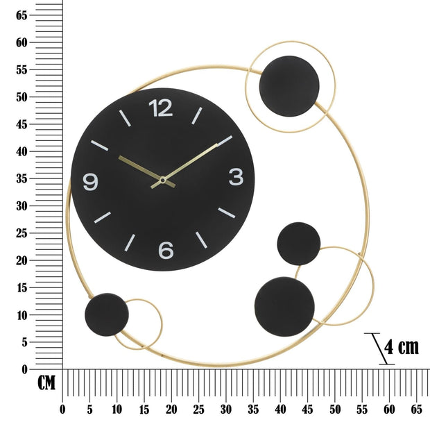 Mauro Ferretti Ceas de perete Globe Negru / Auriu, L57xl60 cm