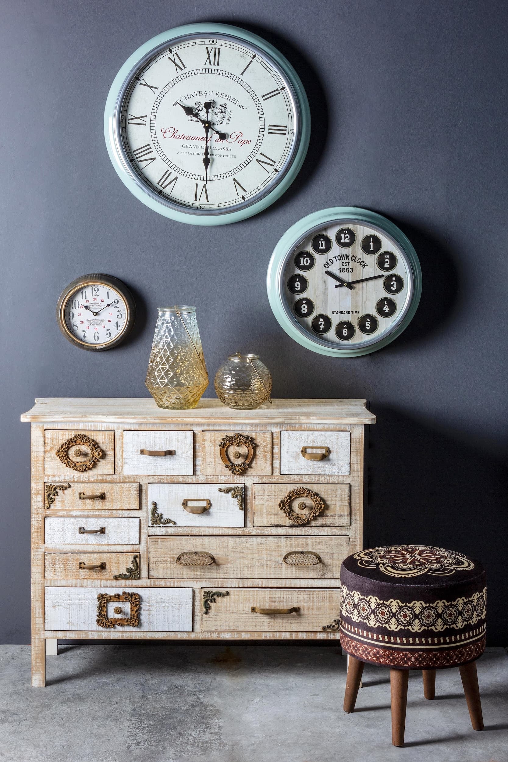 Ceas de perete Renier D62 Verde Mint, Ø62 cm (1)