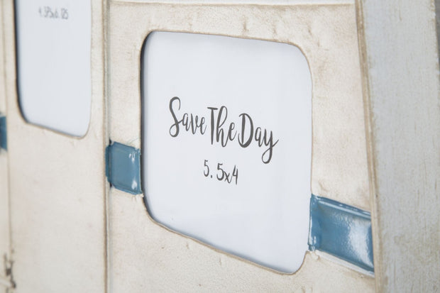 Mauro Ferretti Ceas de perete Roulotte Alb / Albastru, 79 x 46,5 cm