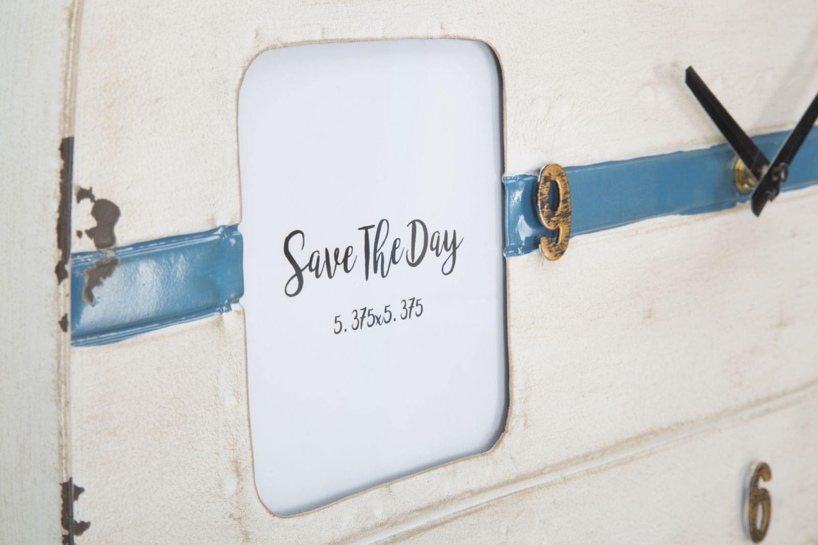 Mauro Ferretti Ceas de perete Roulotte Alb / Albastru, 79 x 46,5 cm