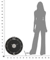 Mauro Ferretti Ceas de perete Silver Glam Negru, Ø60 cm